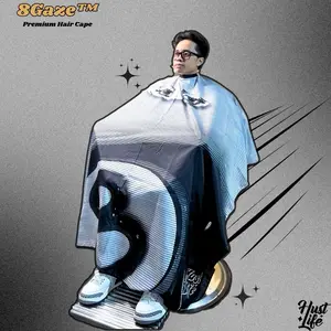 Gaze- Premium Barber Salon Hair Cape for Stylish Haircuts ( Hook Neck )