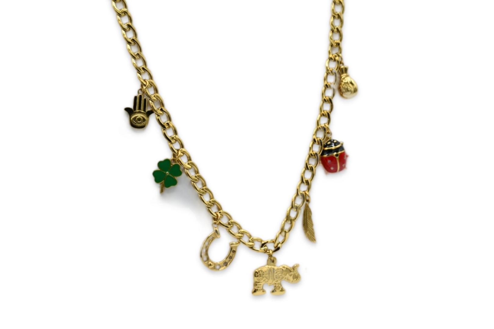 Lucky Charms Necklace - Classic Design with Colorful Charms, Ideal for Everyday Wear
