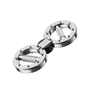 EILISON Rotating Burn Machine 12 LB, Rotating Arm Machine 360 Degree Rotating Grips, Multifunctional Spinning Burn Rotator Machine for Forearm Trainer, Boxing, Workouts (Silver)