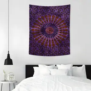 Mandala Pattern Tapestry, Aesthetic Wall Hanging Decor, Polyester Tapestry for Bedroom Home Office Decor, with Free Installation Package