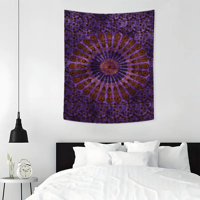 Mandala Pattern Tapestry, Aesthetic Wall Hanging Decor, Polyester Tapestry for Bedroom Home Office Decor, with Free Installation Package