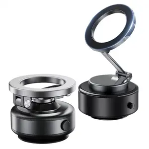 360° Adjustable Electric Vacuum Magnetic Suction Cup Phone Holder, Hands-free Magnetic Cell Phone Holder for Car/Gym/Mirror/Smooth Surface, Cellphone Car Mount