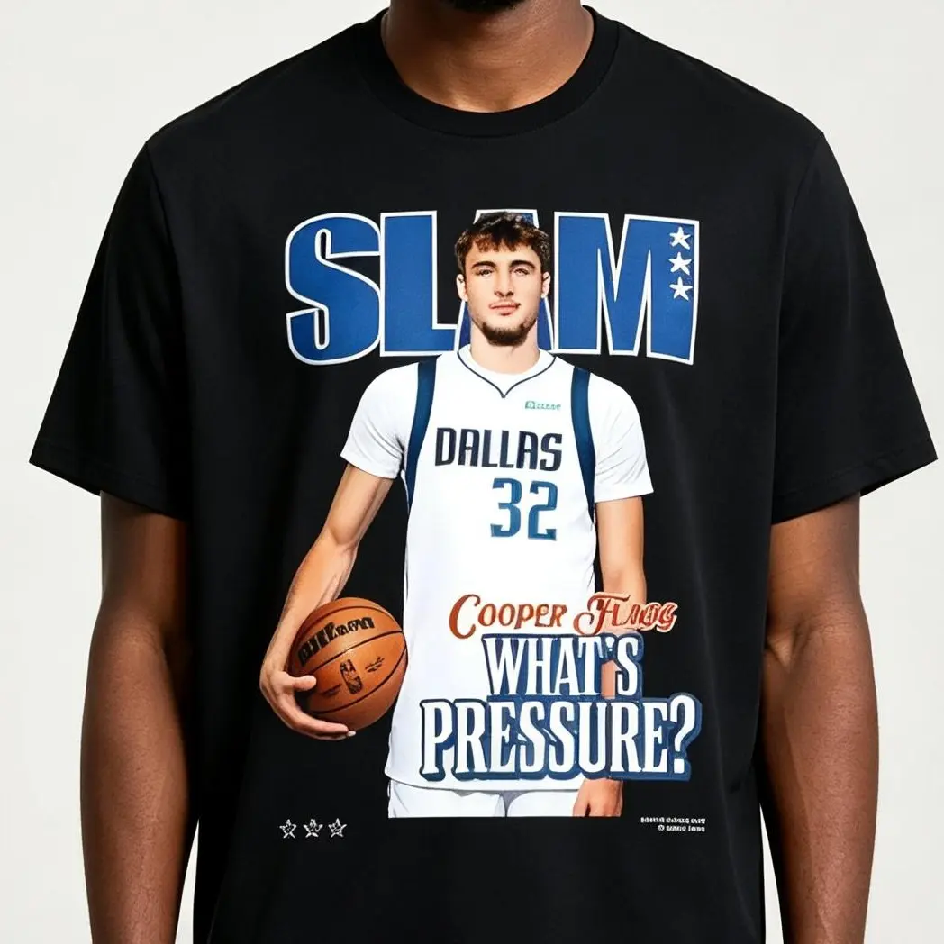 Cooper Flagg SLAM 258 Graphic Print T-Shirt | Basketball Inspired Crew Neck Tee | Comfort Fit Casual Streetwear Men's T-Shirt