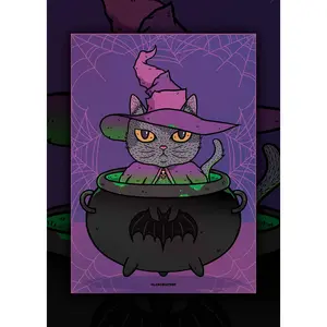 Witch Cat Art Print
