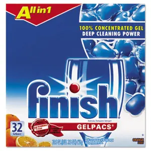 212 MAIN Household Dish Detergent Gel Packs - Orange Scent, Automatic Wash Compatible, Ceramic Safe, Jet-Dry Rinse - 32-Pack Value Box