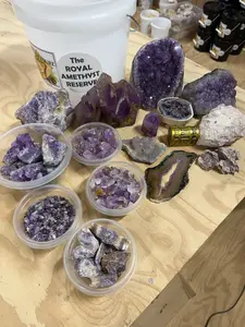 THE ROYAL AMETHYST RESERVE TWO GALLON NATURAL CRYSTAL MINING BUCKET