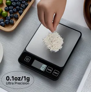 Digital Food Scale, 10kg/1g High-Accuracy Electronic Kitchen Scale with g-Oz Dual Units for Home Baking & Cooking