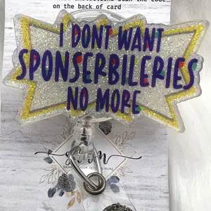 Sponserbileries Badge Reel, Cute Nurse Badge Reel, RN LPN CNA Gift, MRI Safe Nurse ID Holder Clip