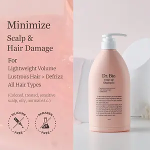 Dr. Bio Wrap-Up Shampoo (25.36oz/750ml)| Hydrating Mild Shampoo for Dry Hair, Sensitive & Itchy Scalp Soothing with Probiotics & CICA, Thickens Hair with Protein, Korean Hair Care, Vegan, Paraben Free