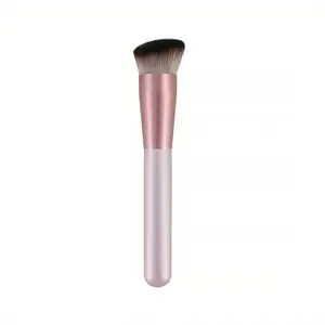 Non-Marking Cosmetic Makeup Concealer & Foundation Brush - Small Grape/Shield Head, Angled Tip, Full-Coverage, Bristled Application, Suitable for Dry Skin, Includes Setting Powder