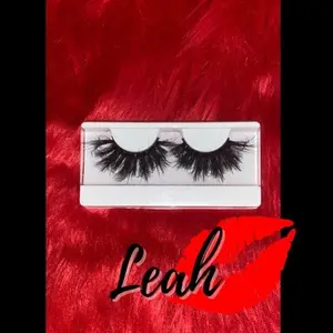 Kiss My Lash Co. (LEAH) Eyelashes - Black Color, Natural Shape, Includes Clear Case - Makeup wispy striplashes