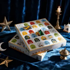 30-Day Countdown Surprise Gift Box, DIY Punch Calendar Box with 30 Compartments, Fun Mystery Gift Game for Parties and Holidays