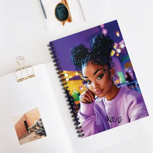 Brown Skin Girl-Inspired Notebook, African American Journal, Ruled Diary, Pretty Black Girls Gift, Self Care Stationery