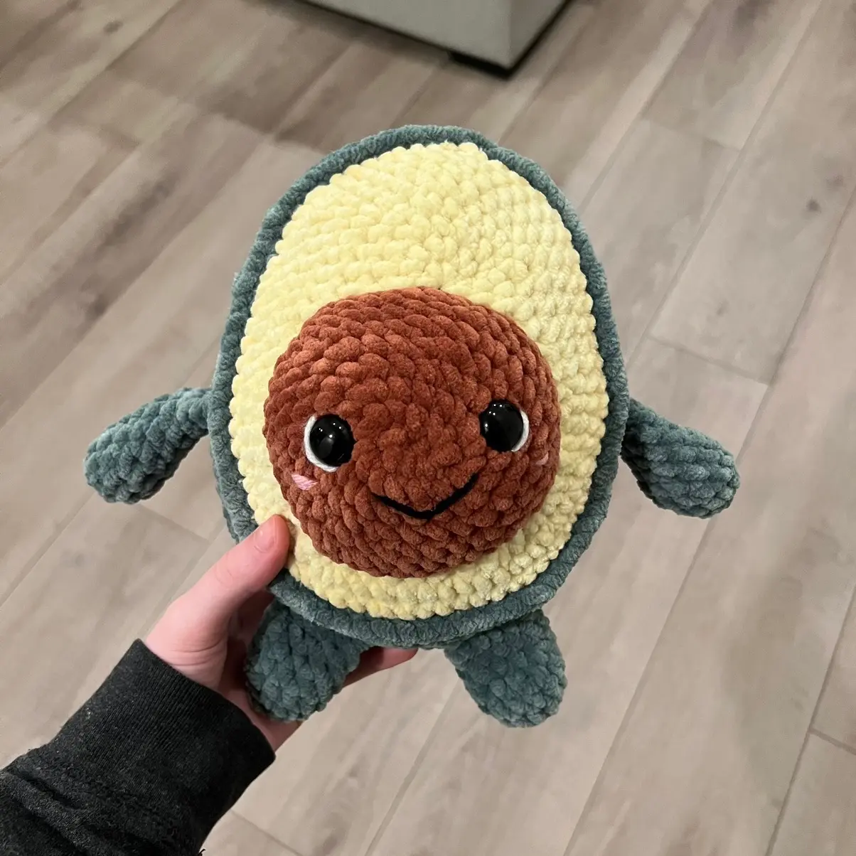 Crochet Avocado Plushie - Handcrafted Soft Toy for Cuddles