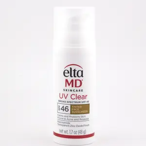 ELTA MD Tinted Facial Sunscreen, UV Broad Spectrum SPF46, Airless Pump Bottle for Daily Sensitive Skin, 48g Radiant Finish