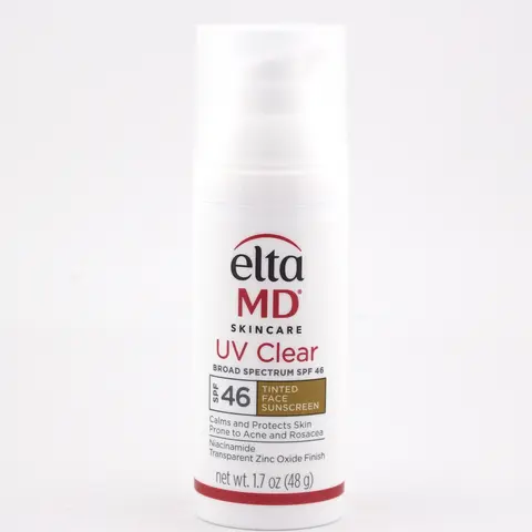 ELTA MD Tinted Facial Sunscreen, UV Broad Spectrum SPF46, Airless Pump Bottle for Daily Sensitive Skin, 48g Radiant Finish