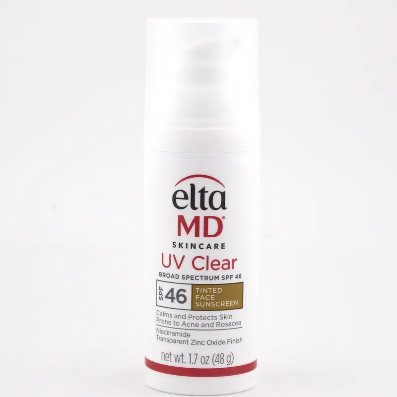 ELTA MD Tinted Facial Sunscreen, UV Broad Spectrum SPF46, Airless Pump Bottle for Daily Sensitive Skin, 48g Radiant Finish