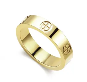 Gold Statement Band Ring – Unisex Minimalist Adjustable Jewelry