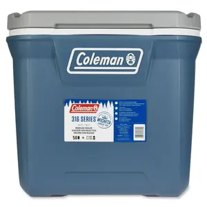 Coleman 316 Series 60QT Hard Chest Wheeled Cooler - Built for Adventure, Ideal for Travel and Outdoor Activities