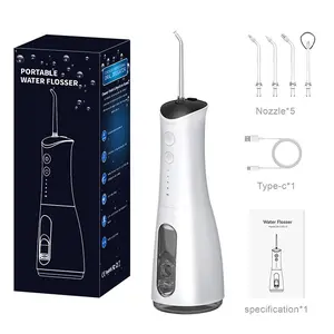 Wireless Portable Oral Irrigator - Water Flosser Includes 5 Nozzles Rechargeable  IPX7 Waterproof - Teeth Cleaning Water Flosser - Dental Care Kit | Portable Oral Care Product Ideal for Braces Wearers and Travel