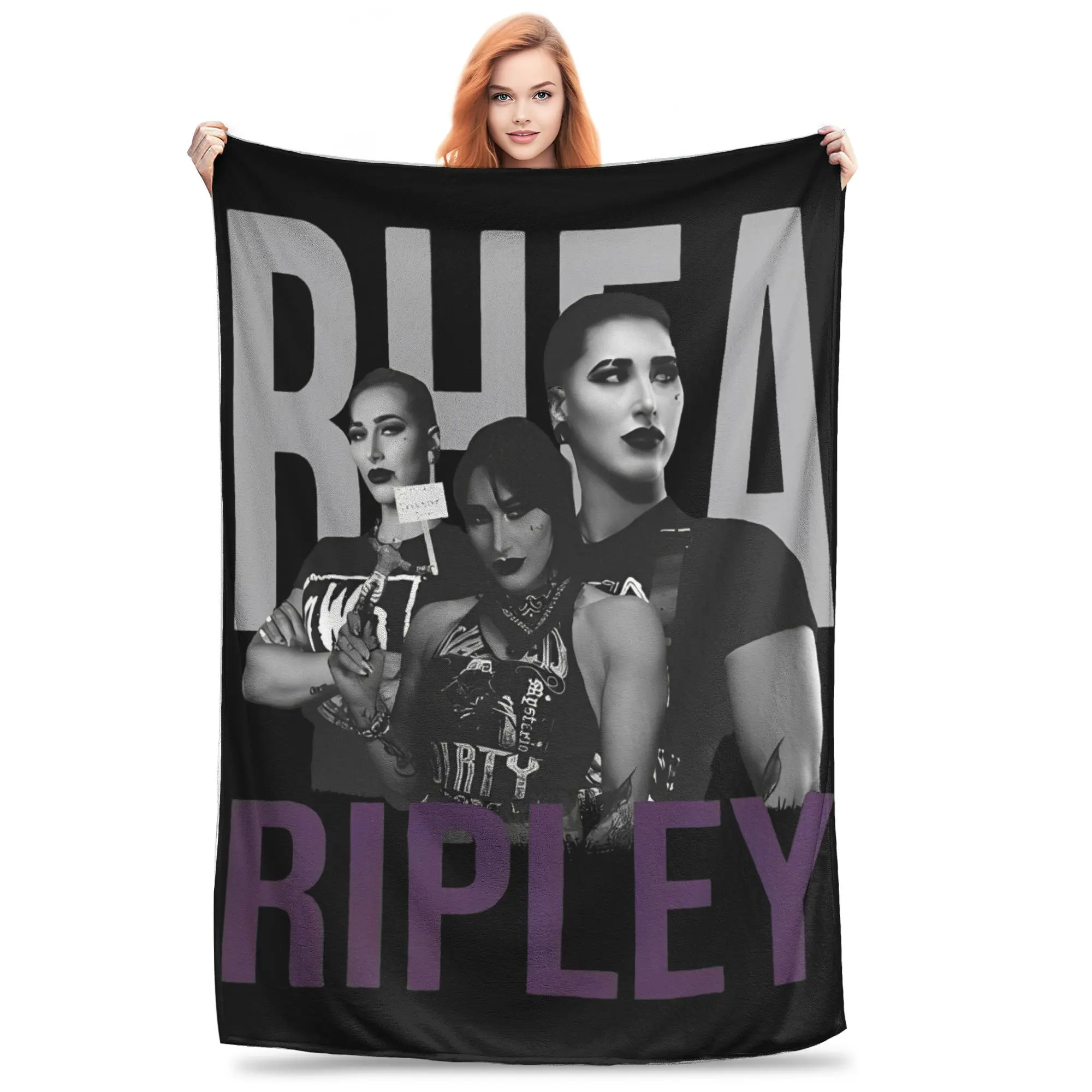 Rhea Ripley Vintage Style Blanket  Flannel Vintage Warm Throw Blankets for Chair Covering Sofa  Winter 150x180cm 60x71in