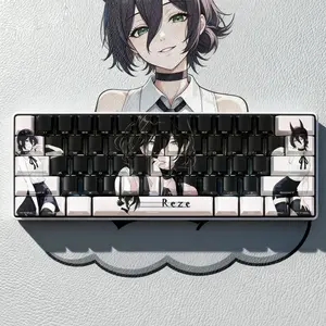 Reze Scythe Oem Pbt Keycap Set, Side-Print Design, Durable & High-Quality Material, Compatible with Mad68 Keyboard, Gaming Keyboard Keycap, Mechanical Keyboard Accessories