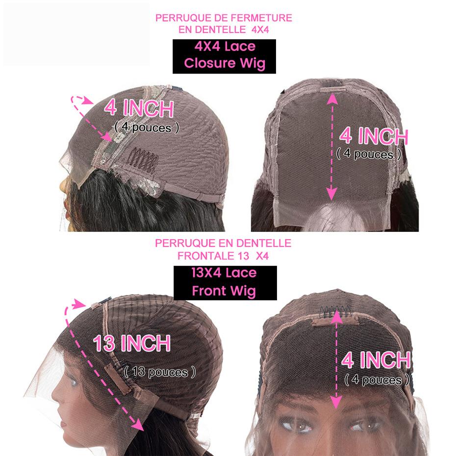 34 36 Inch Deep Wave 13x6 13x4 Lace Front Human Hair Wig 180Density Water Wave 13x6 HD Transparent Lace Frontal Wig Human Hair For Women