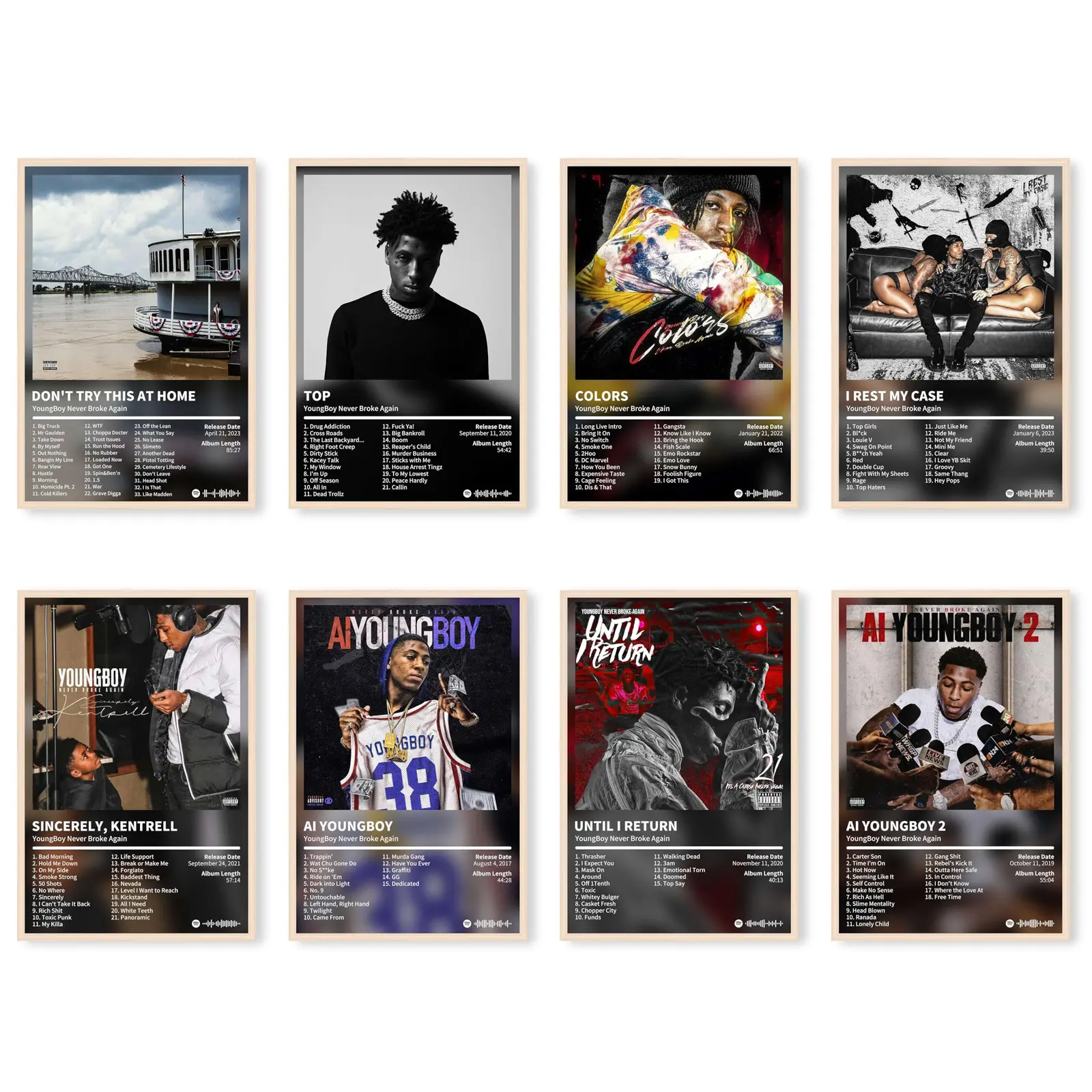 Music YYoungBoy Vintage Premium Wall Art Poster Set Unframed HD Print Home Office Decor Unique Trendy Gift