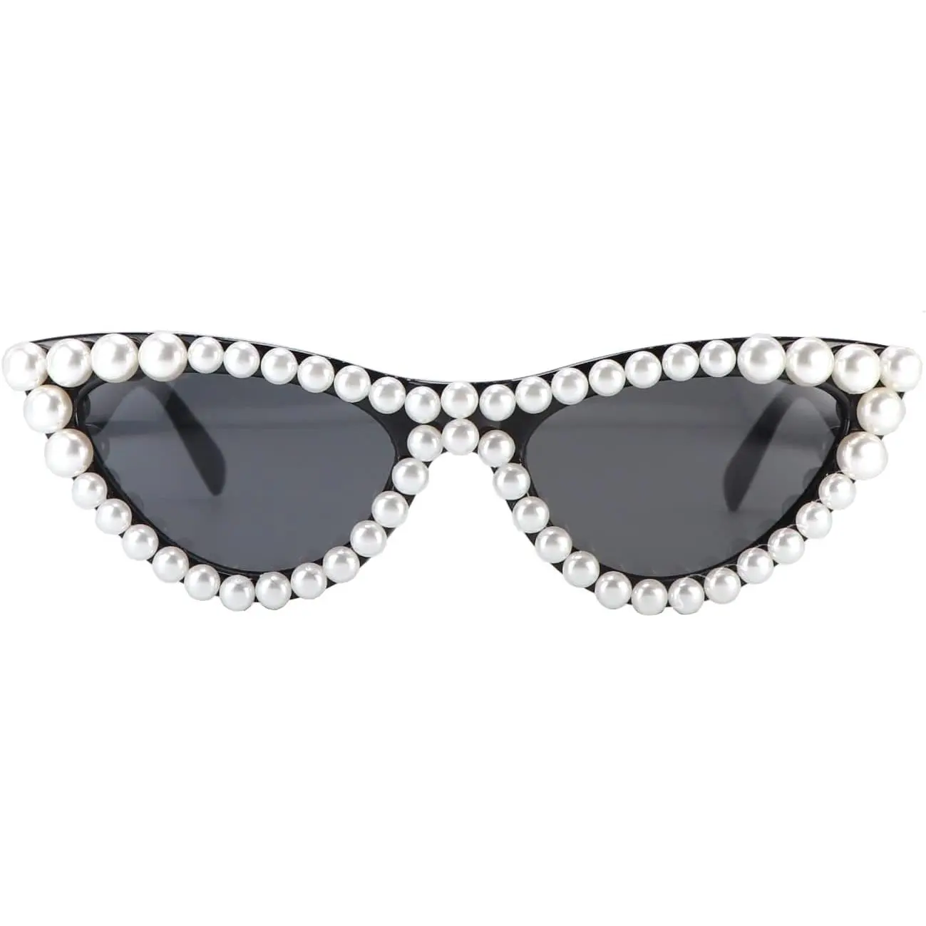 Pearl Cat Eye Sunglasses Womens Cute Fashion Trendy Eyewear