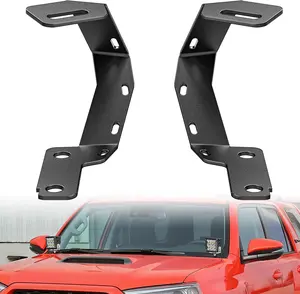Nilight Ditch Light Brackets Hood Hinges Mount Bracket Kit for Auxiliary Offroad LED Pods Work Lighting Compatible with Toyota 4Runner 2009-2023 Tundra 2007-2021
