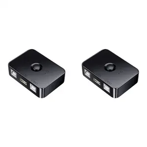2X USB Printer Sharer Device 2 Ports USB2.0 Selector Printer Sharing Peripheral for Printer USB Splitter Sharing Printer