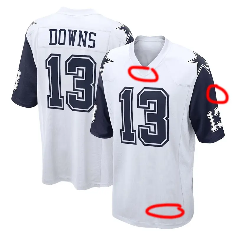 Men's Downs #13 American Football Collectible Jersey - Stylish, Comfortable, Breathable Sports Game Apparel, Gift For Fans, Trending 2026 for all