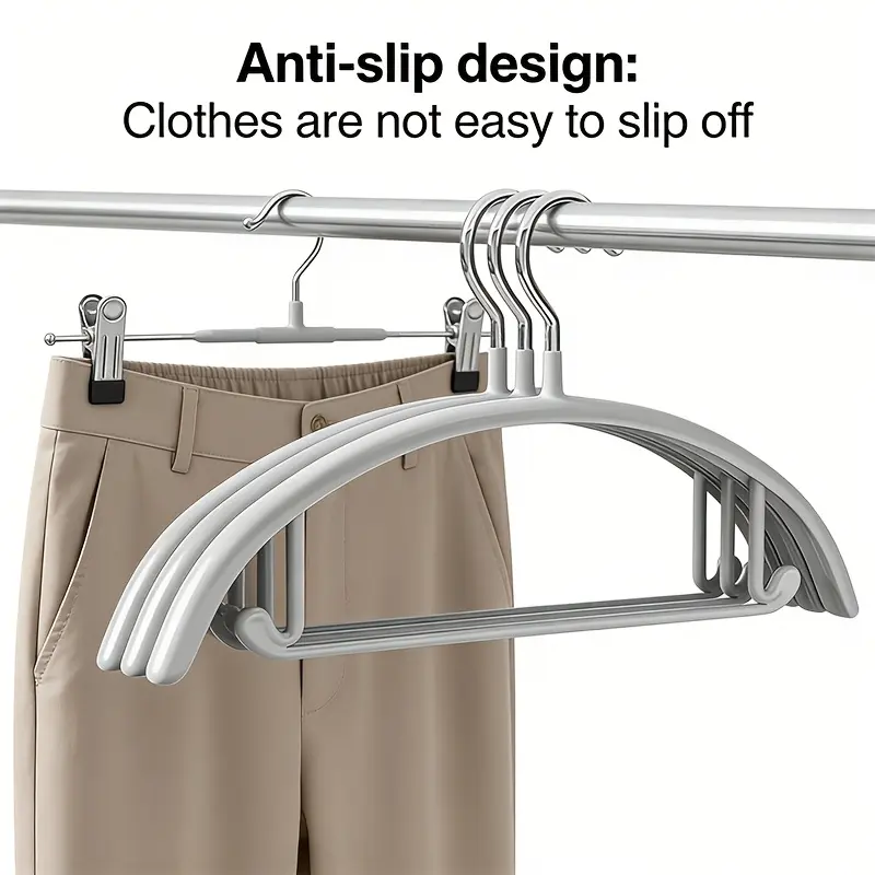 Plastic Half-Round Hangers - 30/20/10 Pcs Non-Slip, Invisible, Space-Saving Closet Organizers for Home Hanging Use (9-Layer Hanger)
