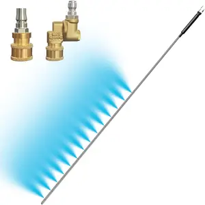 Radiator Cleaning Wand–5000+PSI Radiator Flush Tool Compatible with Car Washer,Trucks,RVs, Dual Water/Air Cleaning, Includes Nozzles Quick Couplers Fits 5000+ PSI (39 inch without M22 Adapter)