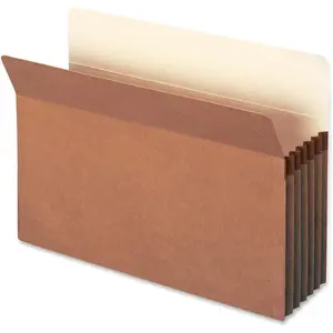 File Pocket Straight-Cut Tab 5-1/4" Expansion Legal Size Redrope 10 per Box (74234)