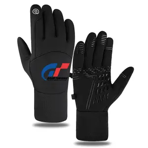 Gran Turismo Racing Logo Printed Touchscreen Gloves for Outdoor Driving and Sports Activities Windproof Warm Outdoor Activity Gloves Suitable for Adults Enthusiasts and Gamers Perfect Christmas Thanksgiving Halloween
