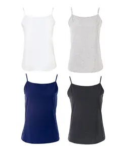 Urban Diction Adjustable Camisole Pack- Set of Four, Multi Color Combination Soft Womenswear Casual Fabric