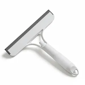 3 in 1 Spray Window Squeegee Scrubber All in One Glass and Mirror Cleaner for Home Bathroom and Auto Use Streak Free White & Yellow