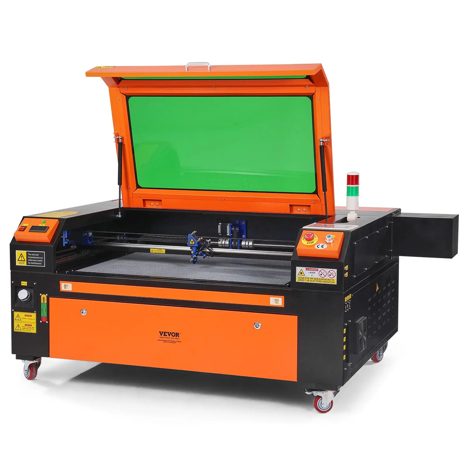 VEVOR 100W CO2 Laser Engraver Cutter Machine, 24x35 in (600x900 mm), 19.7 IPS, 2-Way Pass Air Assist, USB Cable, Compatible with LightBurn, CorelDRAW, AutoCAD, Windows, Mac OS, Linux, for Wood, Acrylic, Glass Cutting Projects, 600 X 900 Mm