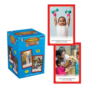 Photo Multiple Meanings Super Fun Deck – 200 Cards (4” x 6”) to Teach Multiple Meaning Words – 25 Word Pairs per Grade Level (K-2, 3-5, 6-8, 9-12) – Educational Activity Cards with Game Ideas for Classroom & Home Learning