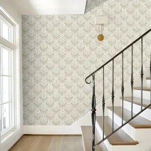 Silver Color Heart Pattern Wallpaper Roll, Bohemian Style Waterproof Self Adhesive Wall Paper, Easy Install Removable Multi Surface Decor