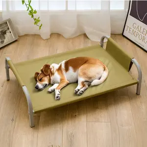 Elevated Dog Bed for Large Dogs, Cooling Pet Cot with Breathable Mesh & Durable Frame, Easy to Clean Raised Pet Mats for Indoor & Outdoor Homedog beds