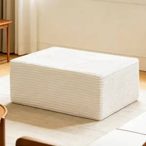 【Mother's Day Gift】UTUHMWM Square Ottoman 35.4x 25.6x 15.7 Inches Poof Home Decor Floor Pouffe Ottoman Foot Rest for Couch Sofa Bean Bag Chairs Living Room Bedroom