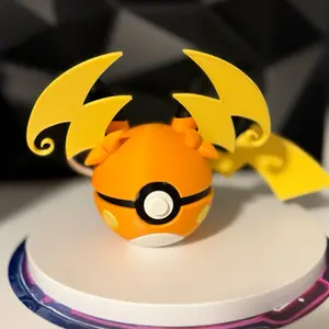 Mega Pika 3D Figurine with PokiBola Design for Collectible and Display Dragonite Art Toy Perfect for Collectors and Display Enthusiasts