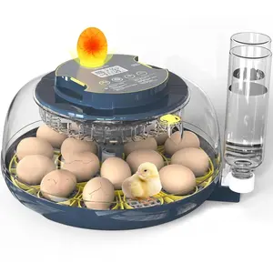 18 Egg Incubator with Automatic Turner, Built-in Candler & Digital Control for Temp/Humidity. Features Auto Water Refill, 2 Trays & 360° Viewing for Chicken, Duck, Goose, Quail, Parrot Eggs.
