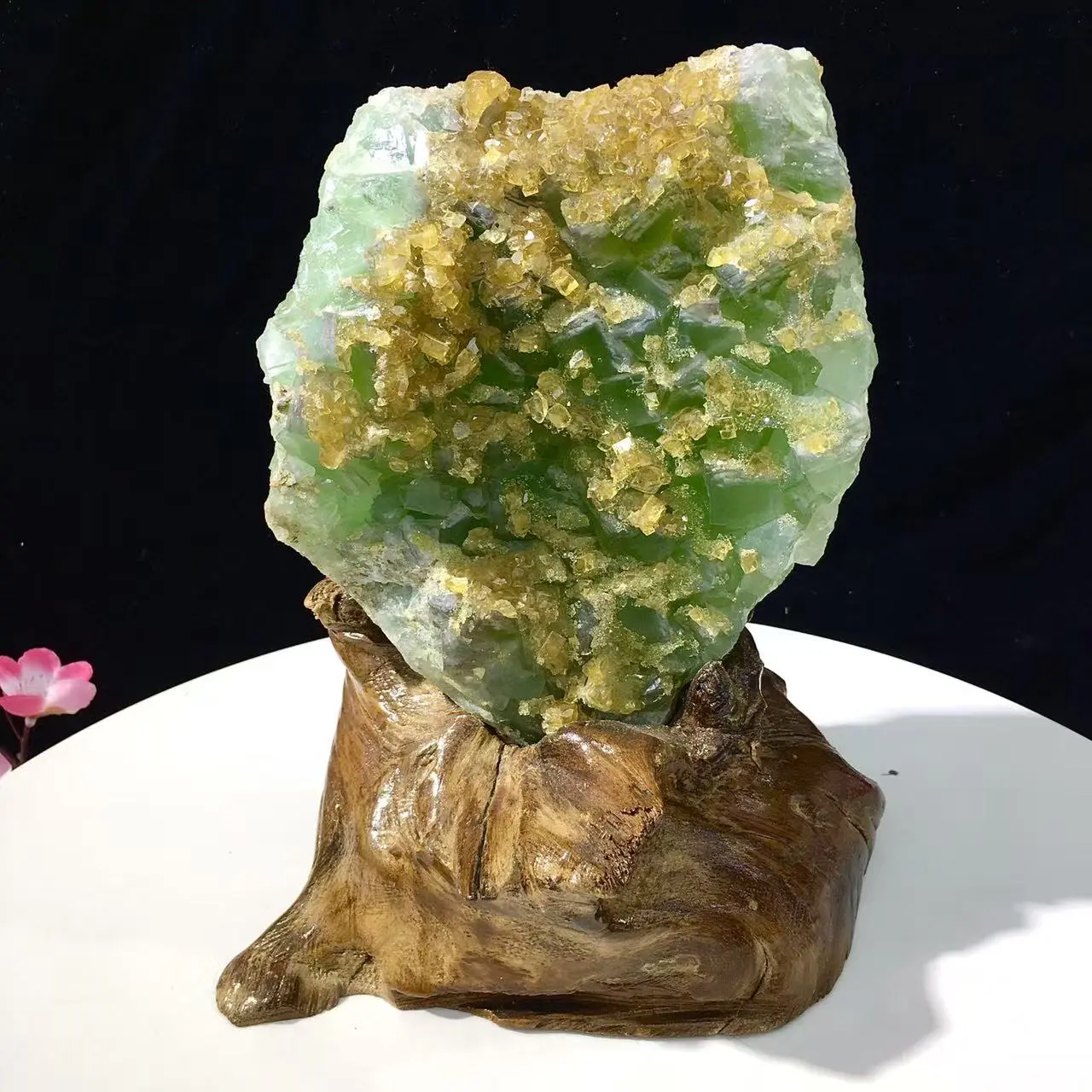 Natural Fluorite Specimen Ornaments - Unisex Natural Crystal Collectibles for Home, House Decor, Room Decor, Natural Look