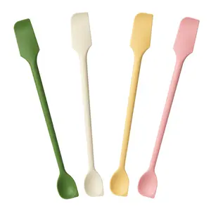 Four Piece Mini Cosmetic Scraper Set Silicone Shovels for Food & Beauty Multi-Functional Non-Toxic Food-Grade Safety Compact Design Daily Use Bright Colors Reusable