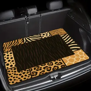 1pc Fit Car Trunk Mat with Leopard Print, Giraffe & Patterns - Heavy-Duty Non-Slip SUV/Cargo Liner, All-Weather Protection, Pet-Friendly Vehicle Floor Protector for, Trucks, Sedans (for, for, GM, Car Floor Mats