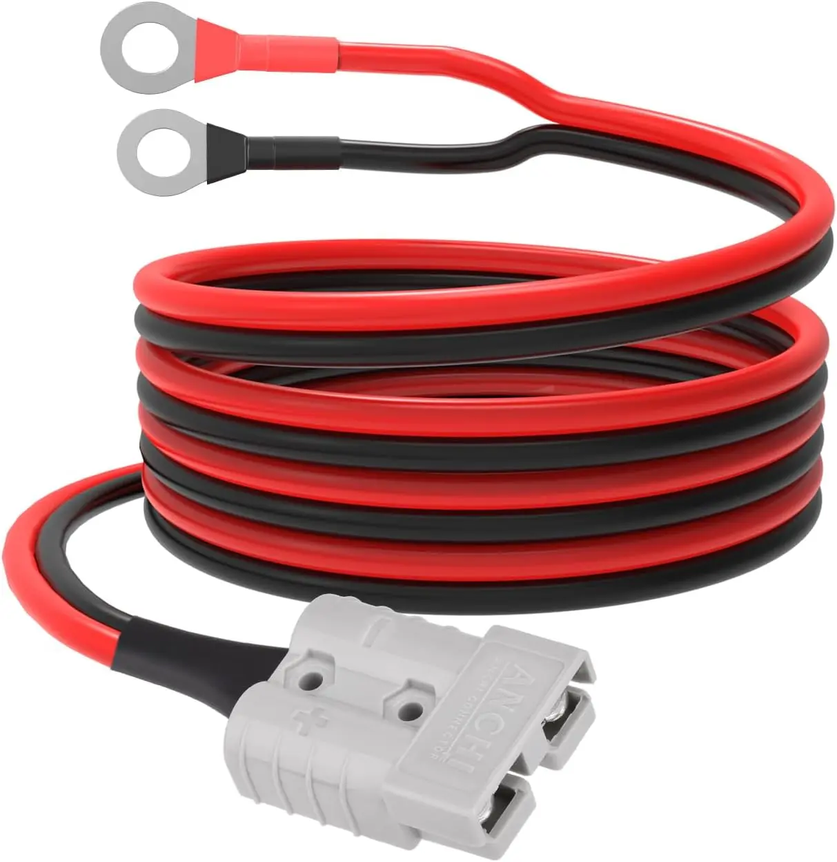 Anderson 50amp to O Ring Terminal, 10AWG Anderson SB50 Battery Quick Connect/Disconnect Cable for Forklift RV Boat Lithium Batteries(5FT)