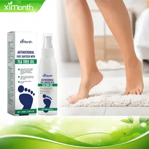 (3 bottles) Tea Tree Oil Foot Spray - Moisturizing Deodorizer for Odor Control, Dry Feet & Itch Relief, Natural Antifungal Sanitizer, Refreshing Shoe & Foot Deodorant for Long-Lasting Freshness, Men Women Daily Foot Care, Ximonth Clear Spray